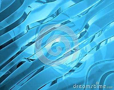Abstract blue chrome strips Stock Photo