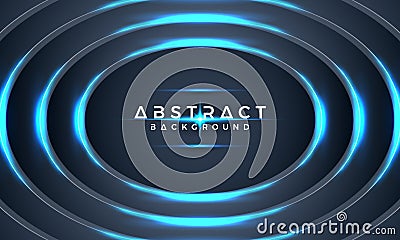 Abstract blue circle metallic 3D vector background. text can be replaced with your text. EPS10 Vector Vector Illustration