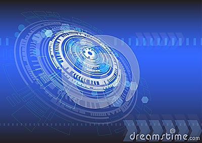 Abstract circle technology modern blue background design. digital technology concept. Vector. Illustration. Vector Illustration