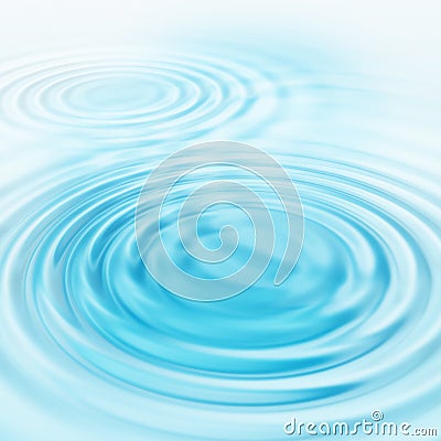 Abstract blue circular water ripples Stock Photo