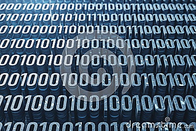 Abstract 10 blue coding wallpaper. Technology and programming concept. Stock Photo
