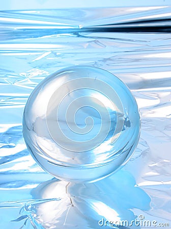 Abstract blue crystal ball Stock Photo