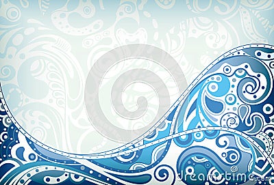 Abstract Blue Curve Stock Photo