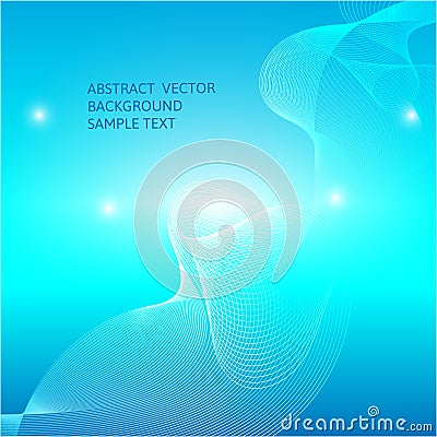 Abstract blue curve vector background vector graphic design Vector Illustration