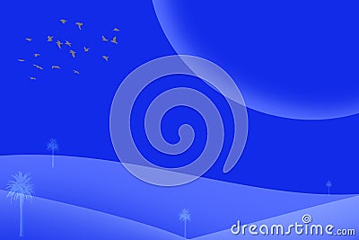 Abstract Blue Desert Sand dunes background Stock Photo