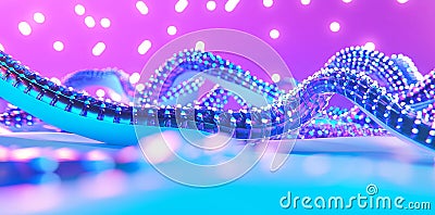 Abstract blue digital Plexus connection dots on a white background. Technology isolated background. Lightwireframe Cartoon Illustration