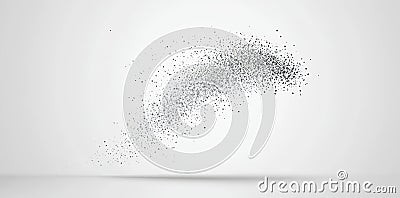 Abstract blue digital Plexus with interconnected dots, isolated against a technological background to showcase a network Stock Photo