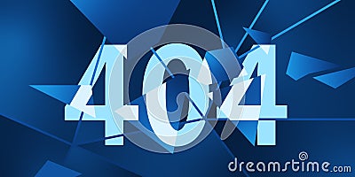 Abstract 404 error background. Page error found. 3D Rendering Stock Photo