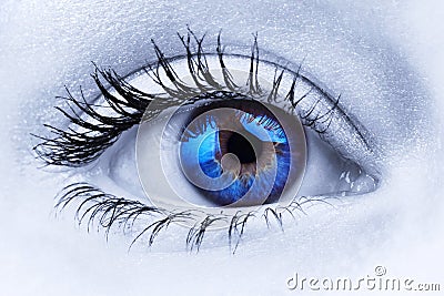 Abstract blue eye Stock Photo