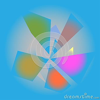 Abstract blue figure Vector Illustration