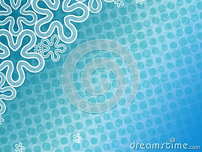 Abstract blue floral backdround Stock Photo