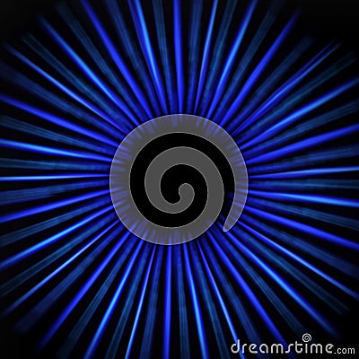 Abstract Blue Glowing Circular Star Stock Photo