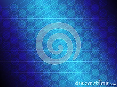 Abstract blue gradient circle and line glowing background Vector Illustration