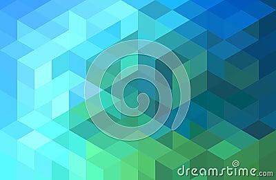 Abstract blue green geometric background, vector Vector Illustration