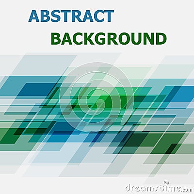 Abstract blue and green geometric overlapping background Vector Illustration