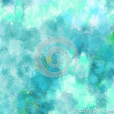 Abstract blue and green spattered paint background design Stock Photo