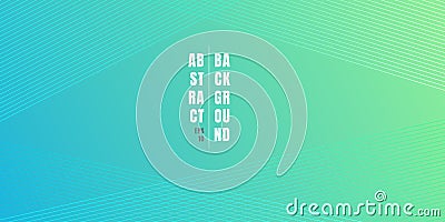 Abstract blue and green vibrant color gradient background with diagonal lines pattern texture. Soft light colored backdrop with Vector Illustration