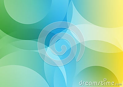 Abstract Geometric Curves Texture in Blue, Yellow and Green Background Stock Photo