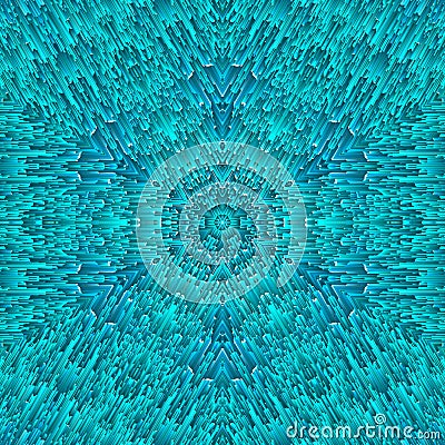 Abstract blue ice pattern symmetry. seamless Stock Photo