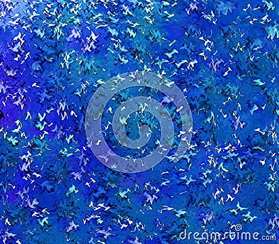 Abstract blue illustration movment and vibration Cartoon Illustration