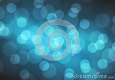 Abstract blue light bokeh blur background vector Vector Illustration