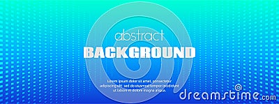 Abstract blue long background. Vector halftone dotted gradient backdrop for banners Vector Illustration
