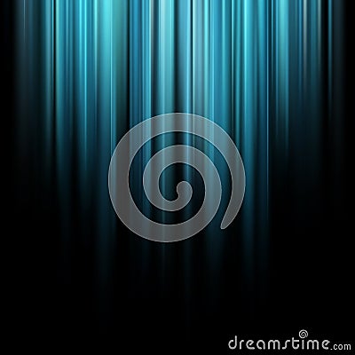 Abstract blue magic light rays over dark background. EPS 10 Vector Illustration