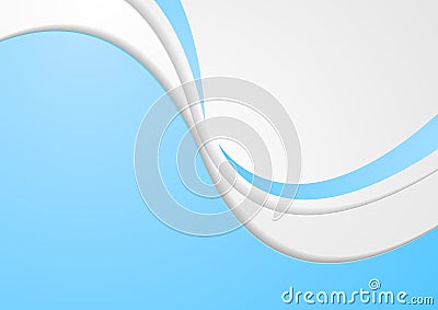 Abstract blue modern corporate wavy background Vector Illustration