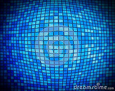 Abstract blue mosaic with the effect of of inflating squares Stock Photo