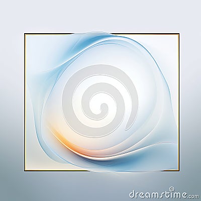 abstract blue and orange swirls in a square frame Stock Photo