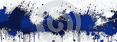 Abstract blue paint splatter background with dynamic streaks, drips, and random patterns showcasing artistic expression and Stock Photo