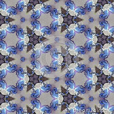 Abstract blue pattern texture, kaleidoscope background Stock Photo