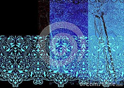 Abstract blue patterns Stock Photo