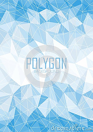 Abstract blue polygon background Vector Illustration