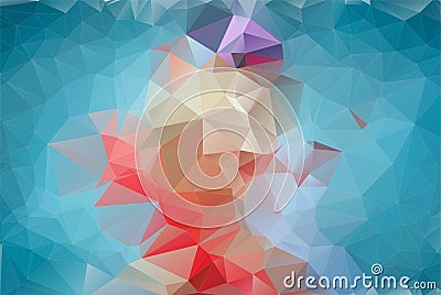 Abstract blue polygonal background. Vector Illustration