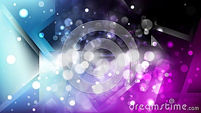 Abstract Blue and Purple Bokeh Lights Background Design Stock Photo