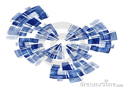 Abstract blue radar screen Stock Photo