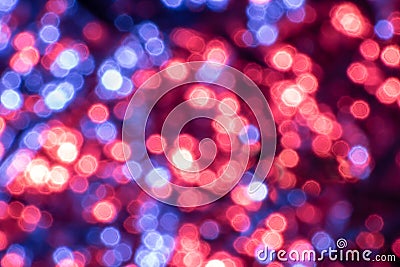 Abstract blue and red bokeh light background Stock Photo