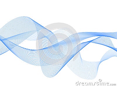 Abstract blue ribbons Vector Illustration