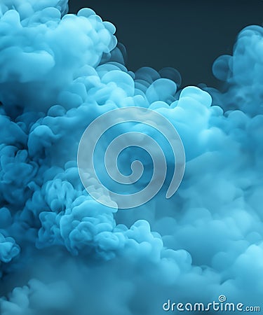 Abstract blue smoke texture. Steam, cloud realistic texture Stock Photo