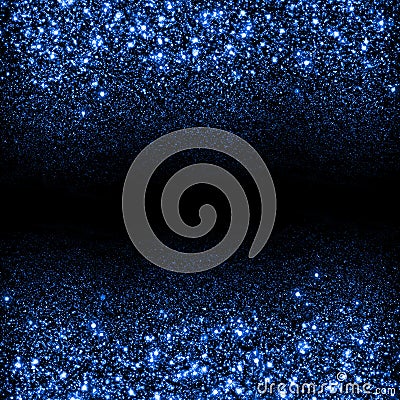 Abstract blue sparkle glitter background. Stock Photo