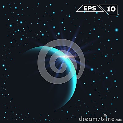 Abstract blue sphere plane Vector Illustration