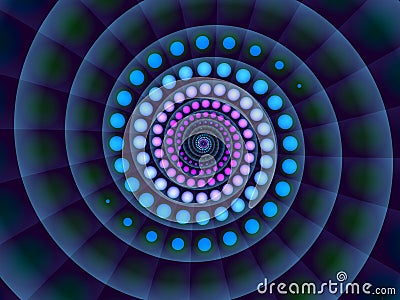 Abstract blue spiral background Stock Photo