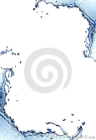 Water Splash Frame Stock Photo
