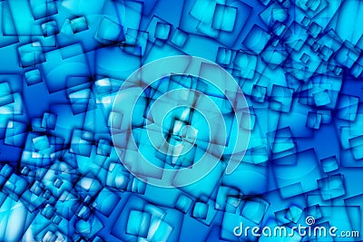 Abstract Blue Squares Stock Photo