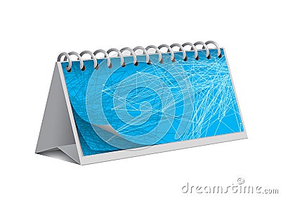 abstract blue striped desk paper calendar Vector Illustration