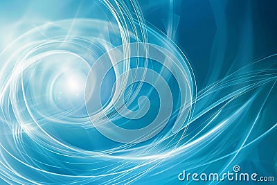 Abstract Blue Swirls Background Stock Photo