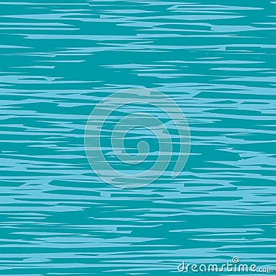 Abstract blue and teal painterly water surface effect texture. Vector seamless grid pattern with horizontal direction Vector Illustration