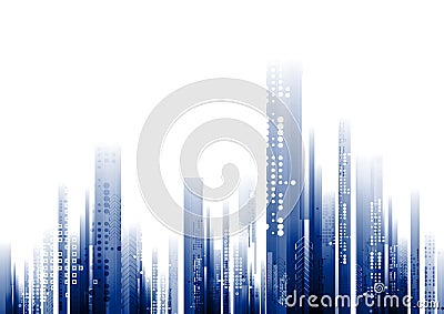 Abstract blue tech geometry background Vector Illustration