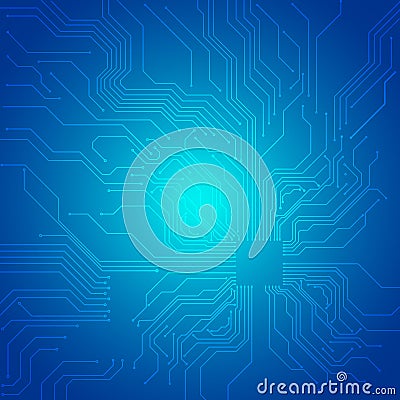 Abstract blue technological background Vector Illustration